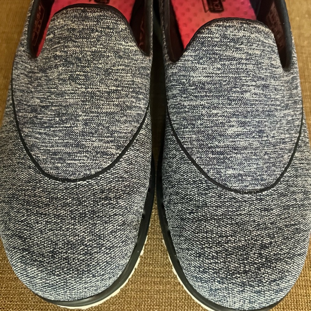 Skechers Go Flex Walk Gray Goga Mat Shoes - Picture 3 of 8